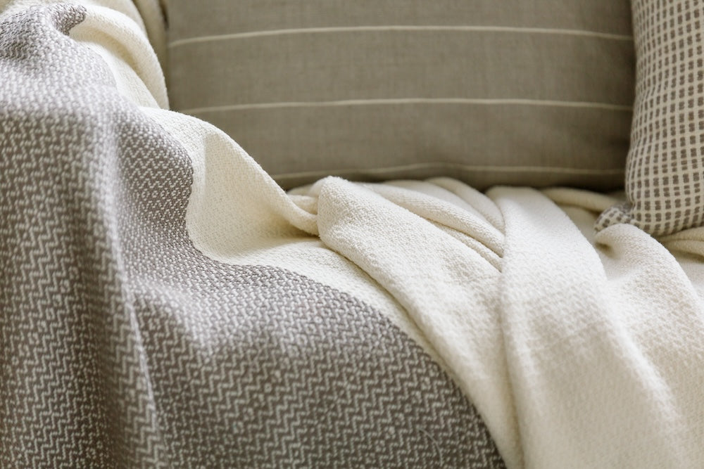 Chill & Cozy Gift Set | Ethiopian Cotton Blanket & Throw Pillow