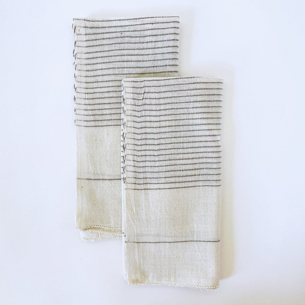 Roha wholesale handwoven Ethiopian cotton napkin Napkins sabahar Black 