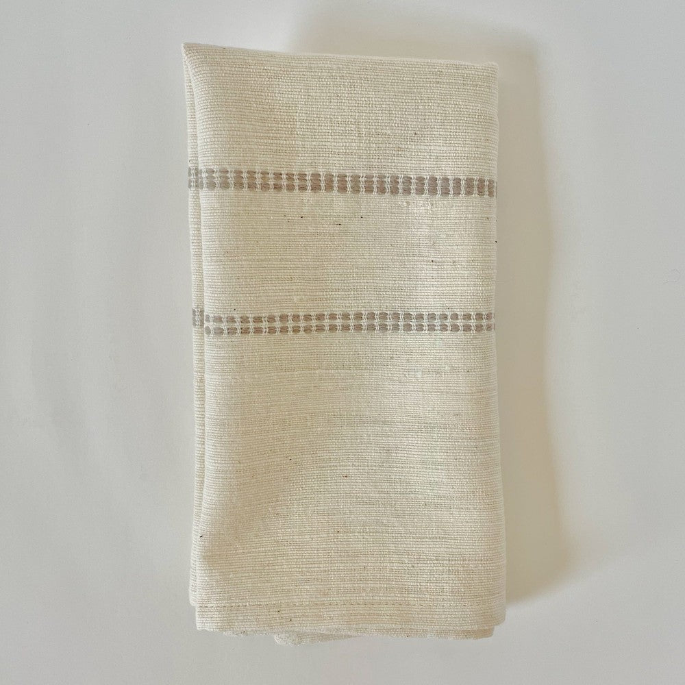 Chamo handwoven Ethiopian cotton Napkins sabahar Stone