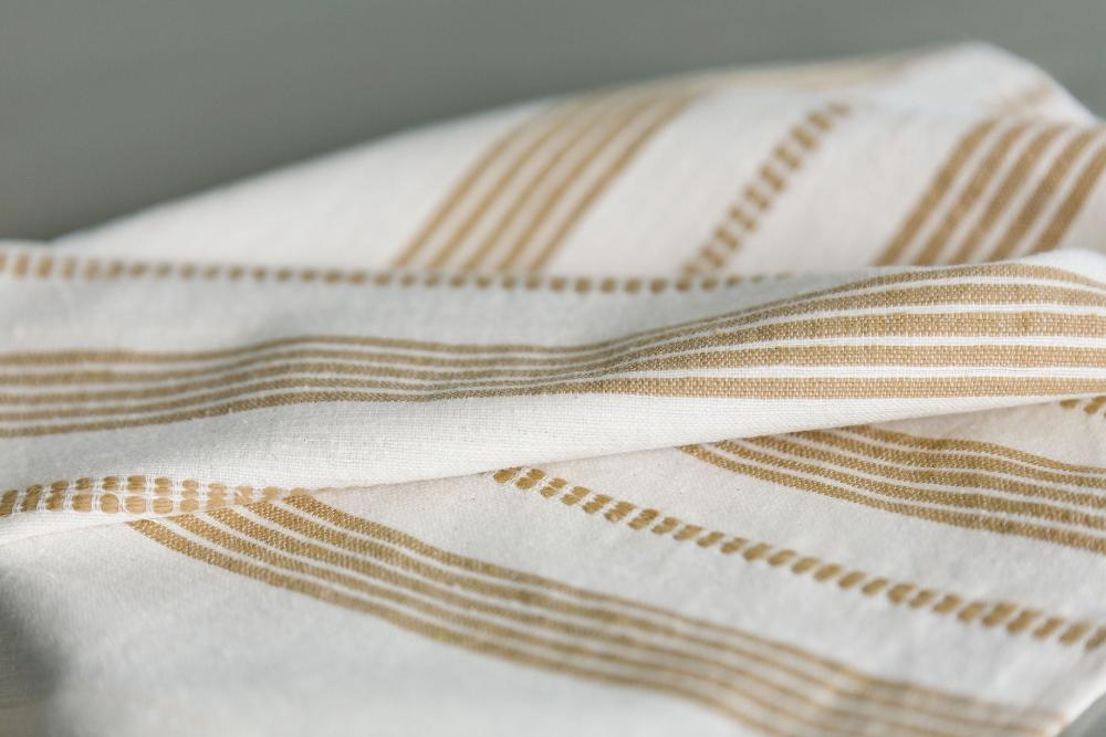 Terrara tea towel in beige close up