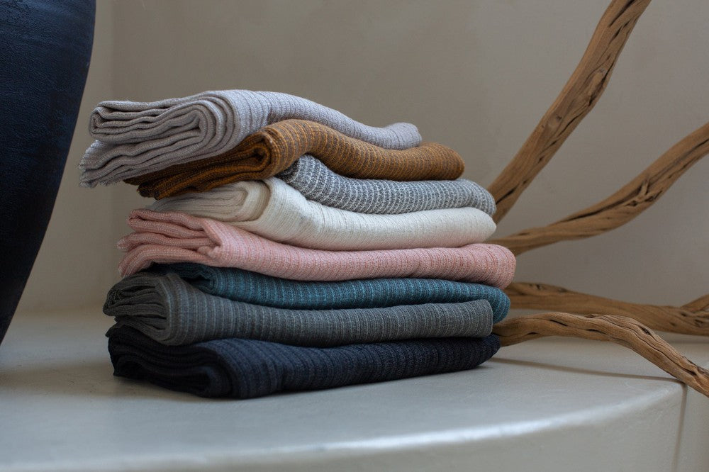 Zarima bath towels stacked