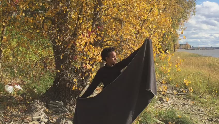 Video of Maya Shawl in Black in nature