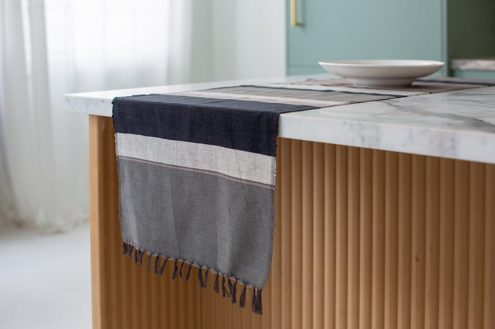Dalol table runner sabahar Grey