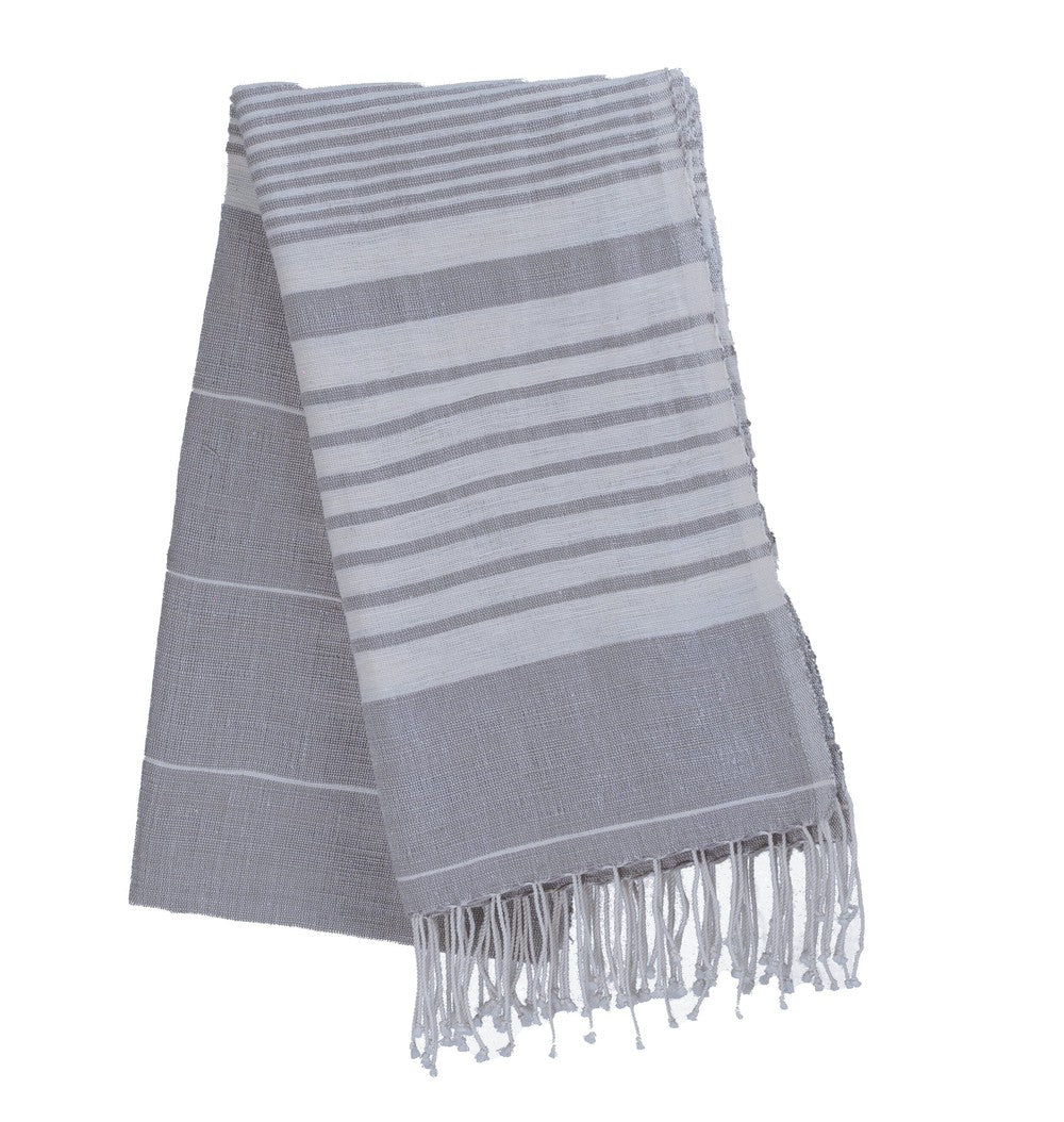 Dawa ethically made cotton hand towel sabahar Grey