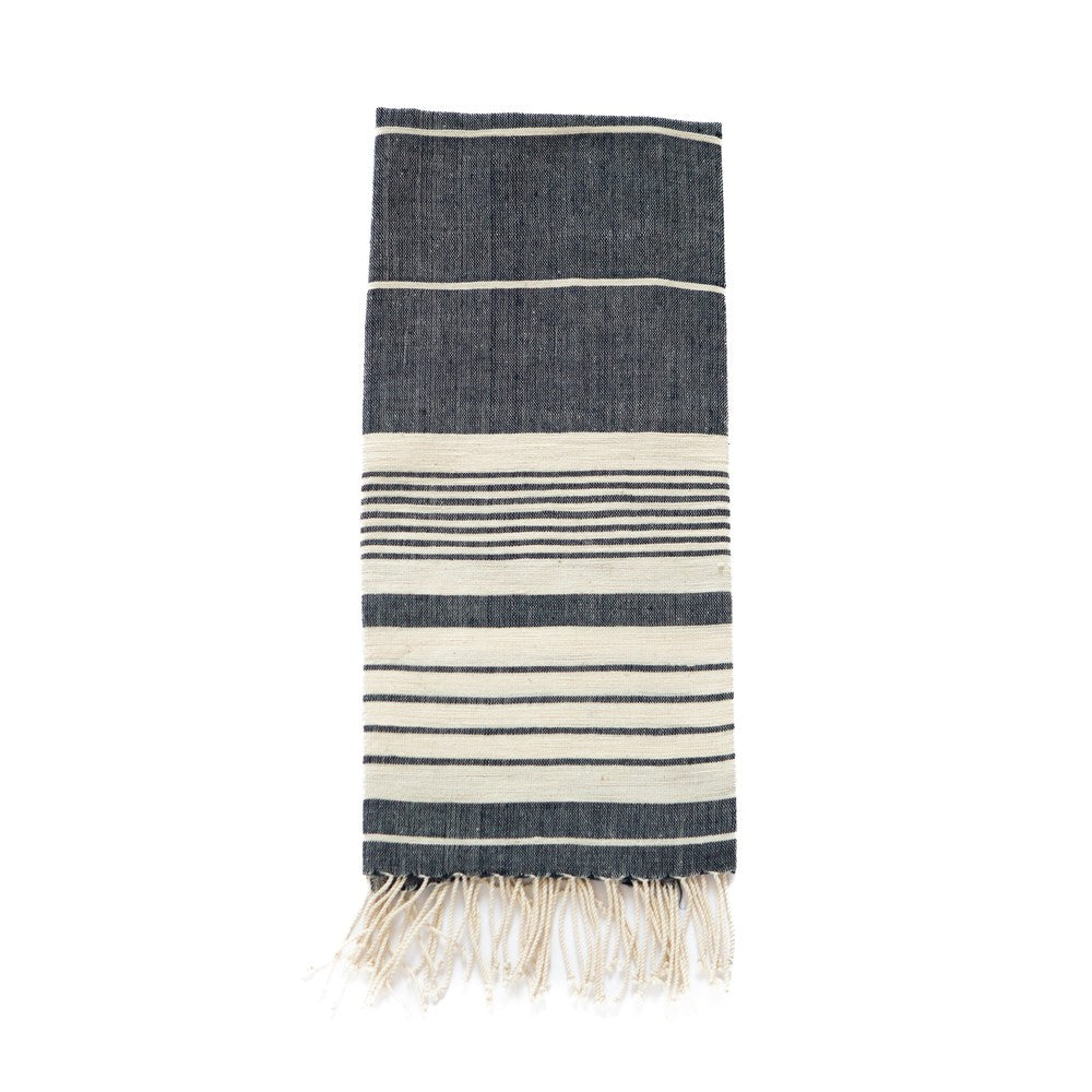 Dawa handwoven Ethiopian cotton hand towel sabahar Navy