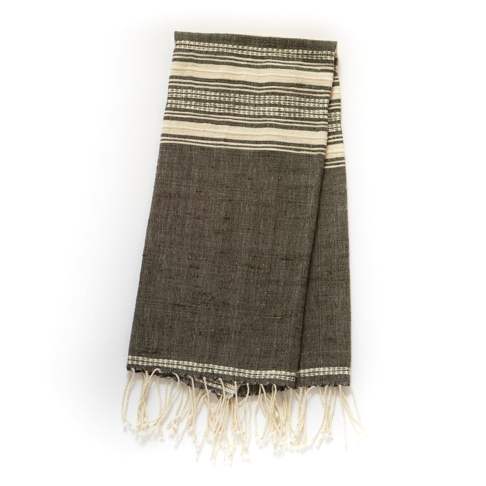 Genale hand towel sabahar Dark grey/ivory