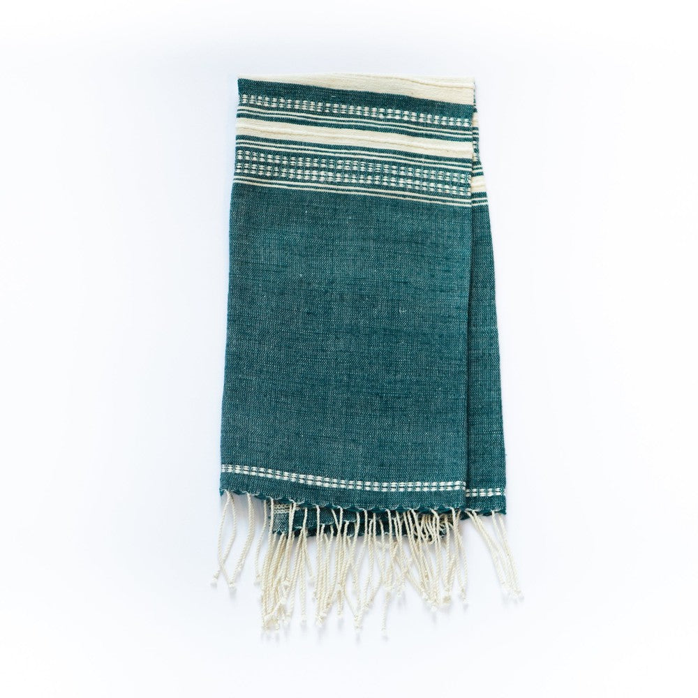 Genale hand towel sabahar Teal/ivory