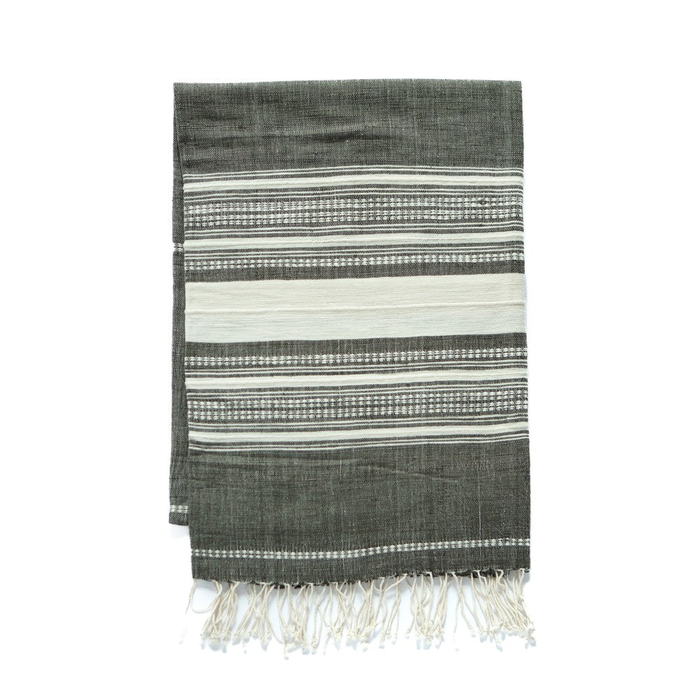 Genale bath towel sabahar dark grey/ ivory