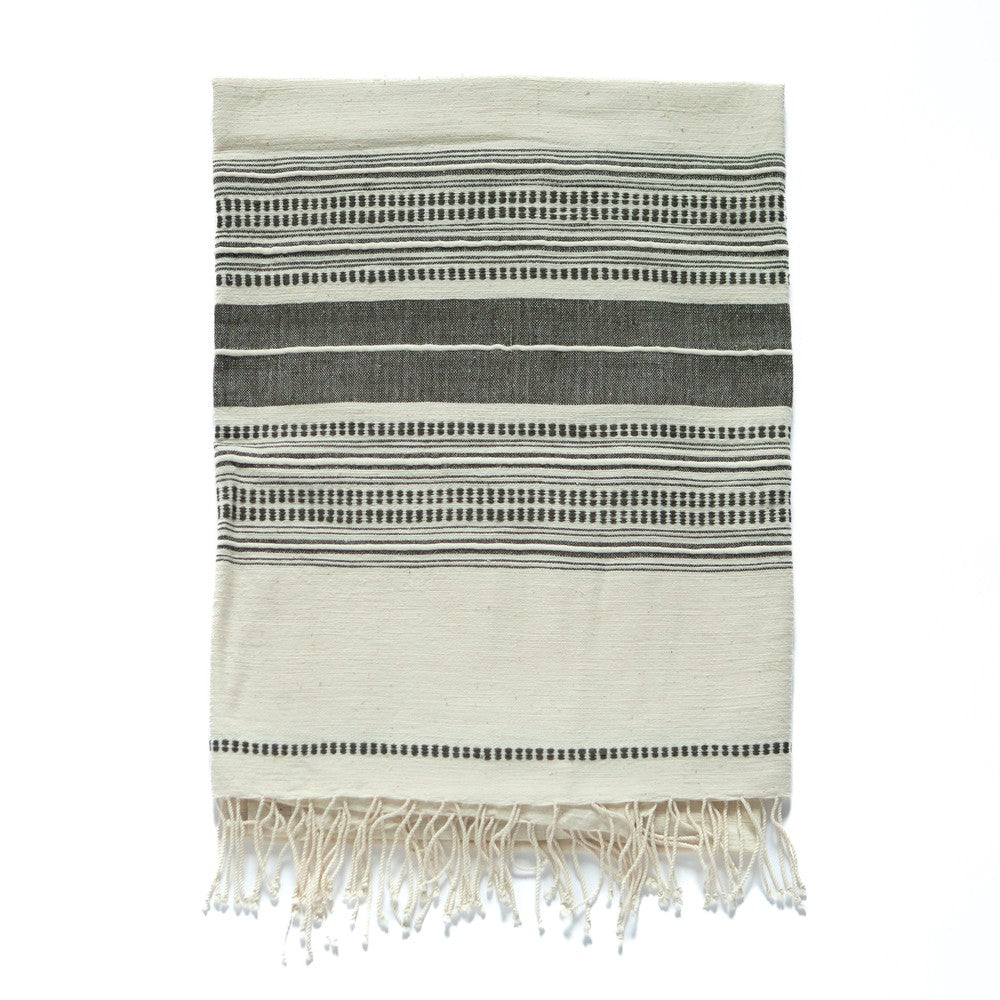 Genale bath towel sabahar Ivory/dark grey