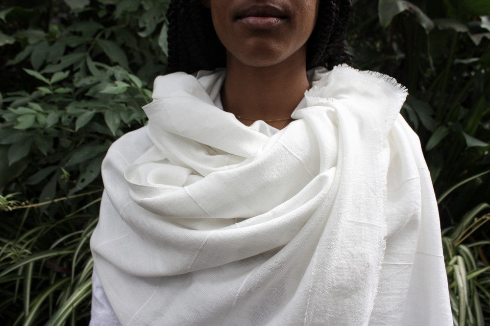 Maraki shawl shawl sabahar White