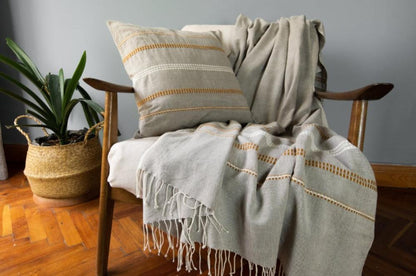 Zenach Throw Blanket Handwoven Ethiopian Cotton - Sustainable, Handcrafted, Cozy and Stylish Home Decor