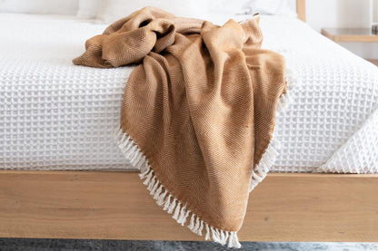 Mechot Throw Blanket Handwoven Ethiopian Cotton - co-Friendly, Artisan-Made, Soft and Cozy Blanket