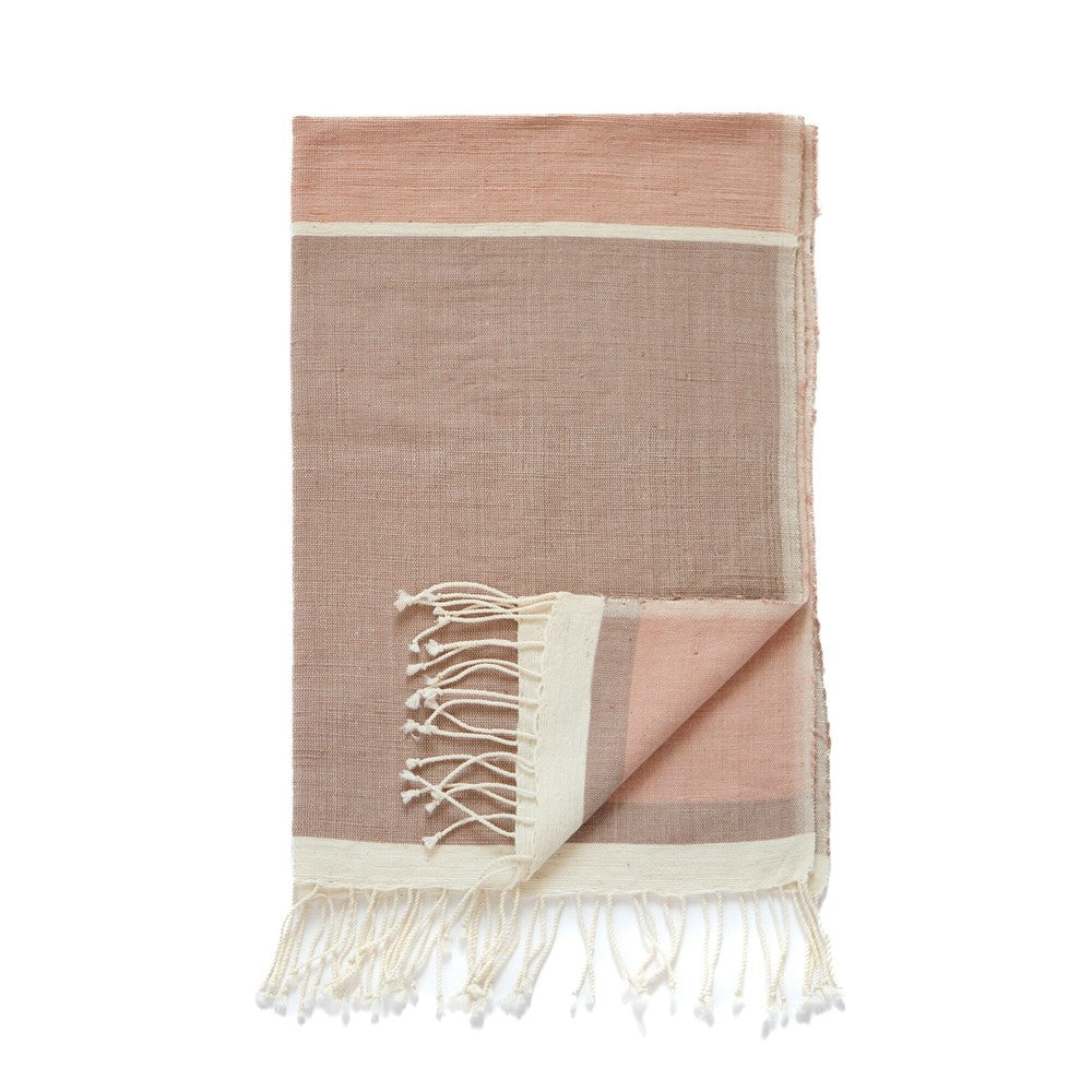 Abay handwoven Ethiopian cotton towel bath towel sabahar Blush 