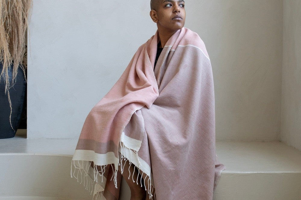 Abay handwoven Ethiopian cotton towel bath towel sabahar 