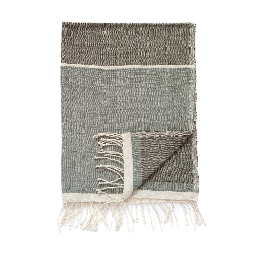 Abay handwoven Ethiopian cotton towel bath towel sabahar Grey 