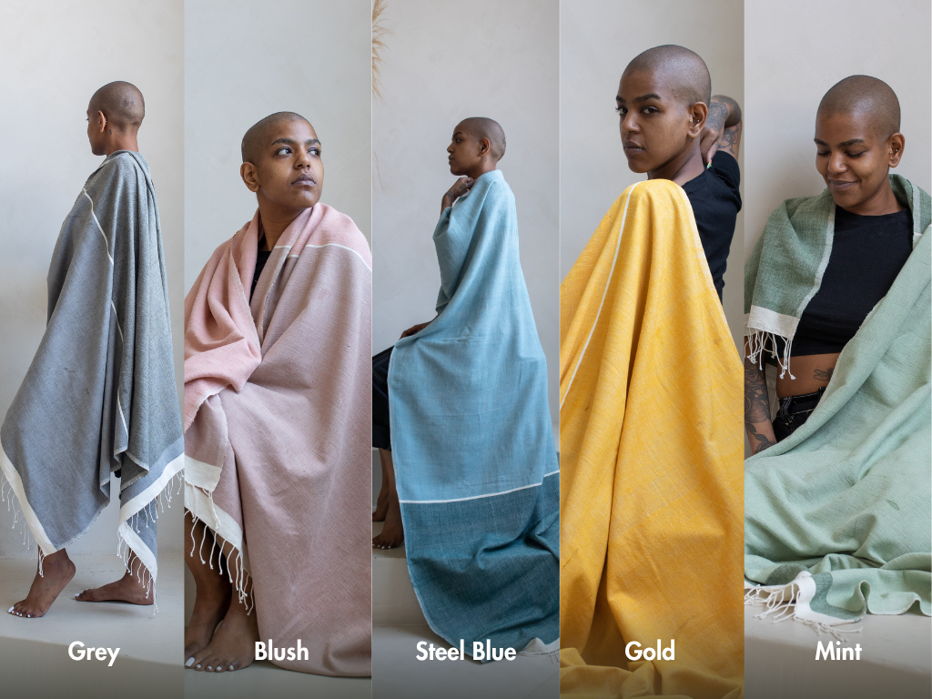 Abay towel in 5 color ways