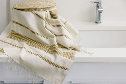 Abaya handwoven Hand towel in Beige