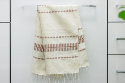 Abaya Handwoven Ethiopian Hand towel in clay