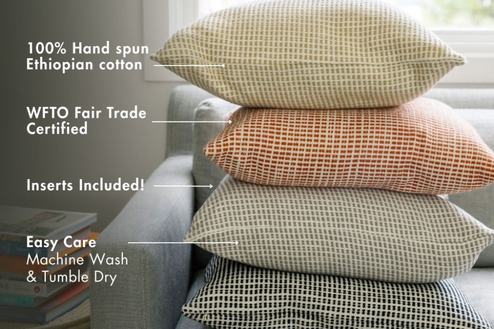 Akobo throw pillows with key features