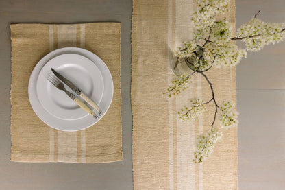 Beyond Burlap Placemat Naturally Dyed Ethiopian Silk and Cotton -  Eco-Friendly, Artisan Table Decor