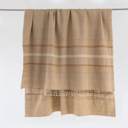 Zenach Throw Blanket Handwoven Ethiopian Cotton - Sustainable, Handcrafted, Cozy and Stylish Home Decor