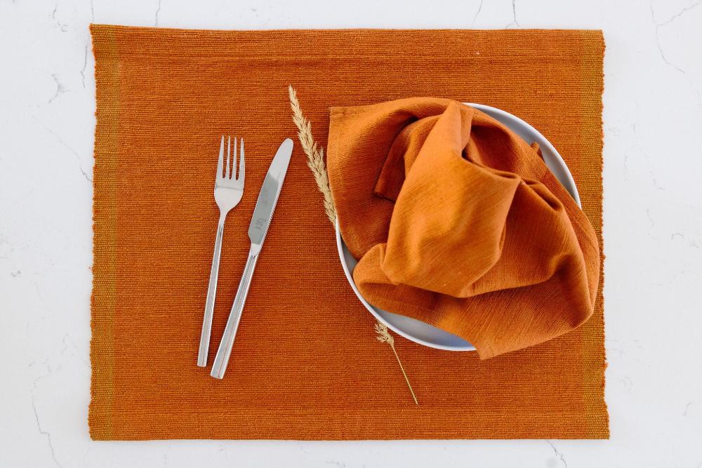 Semien Placemat Handwoven Ethiopian Cotton - Sustainable, Handcrafted, Stylish Dining Essential