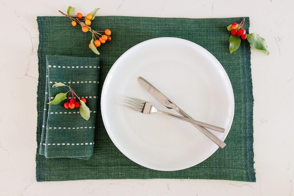 Semien Placemat Handwoven Ethiopian Cotton - Sustainable, Handcrafted, Stylish Dining Essential