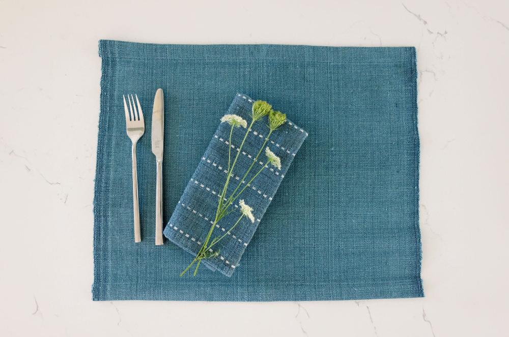 Semien Placemat Handwoven Ethiopian Cotton - Sustainable, Handcrafted, Stylish Dining Essential