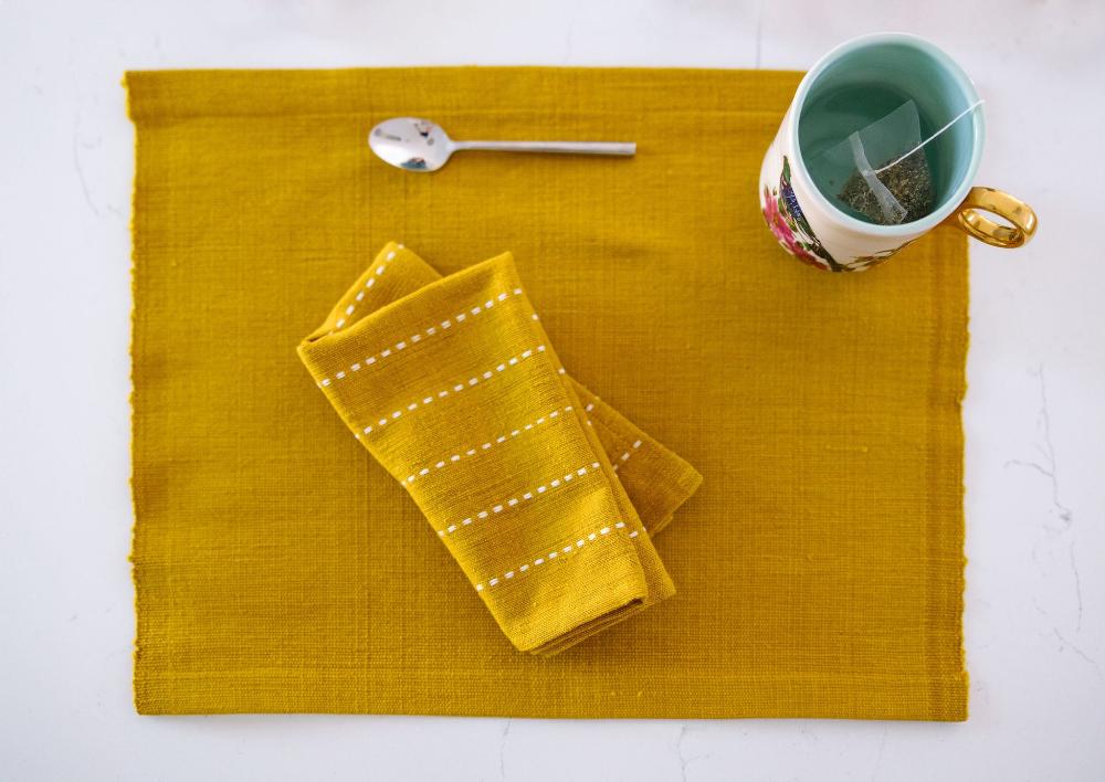 Rift Valley Cocktail Napkin Handwoven Ethiopian Cotton - Sustainable, Handcrafted, Stylish and Durable Napkin