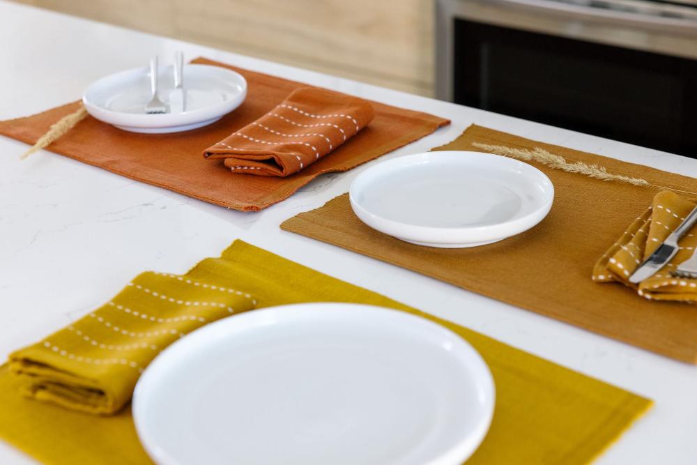 Semien Placemat Handwoven Ethiopian Cotton - Sustainable, Handcrafted, Stylish Dining Essential