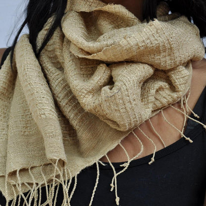 Queen Saba Silk Scarf Handwoven Ethiopian - Handcrafted, Eco-Friendly, Unisex Fashion Accessory