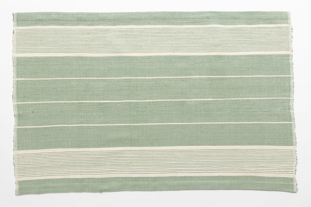 Dawa Bath Mat in Mint Flat Lay