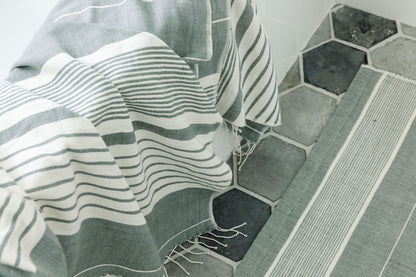 Dawa Bath Towel in Grey in Bathroom