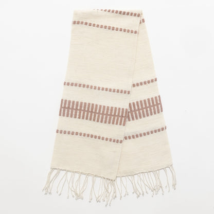 Flat lay Abaya Handwoven Ethiopian Cotton Hand Towel in Blush