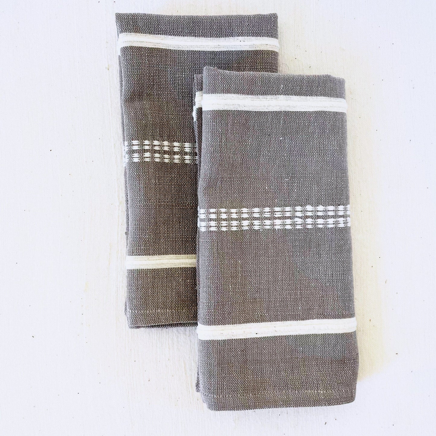 Zinach handwoven Ethiopian cotton napkin napkin sabahar Stone 