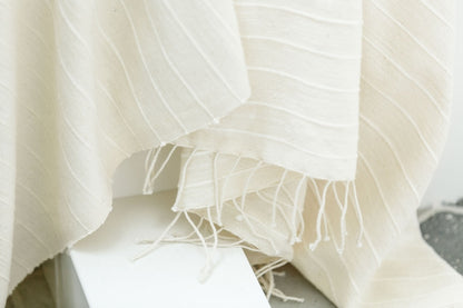 Jamma Bath Towel in Ivory in Bathroom