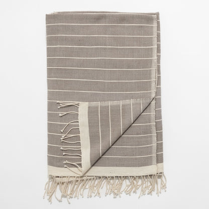 Jamma Bath Towel in Stone on white background