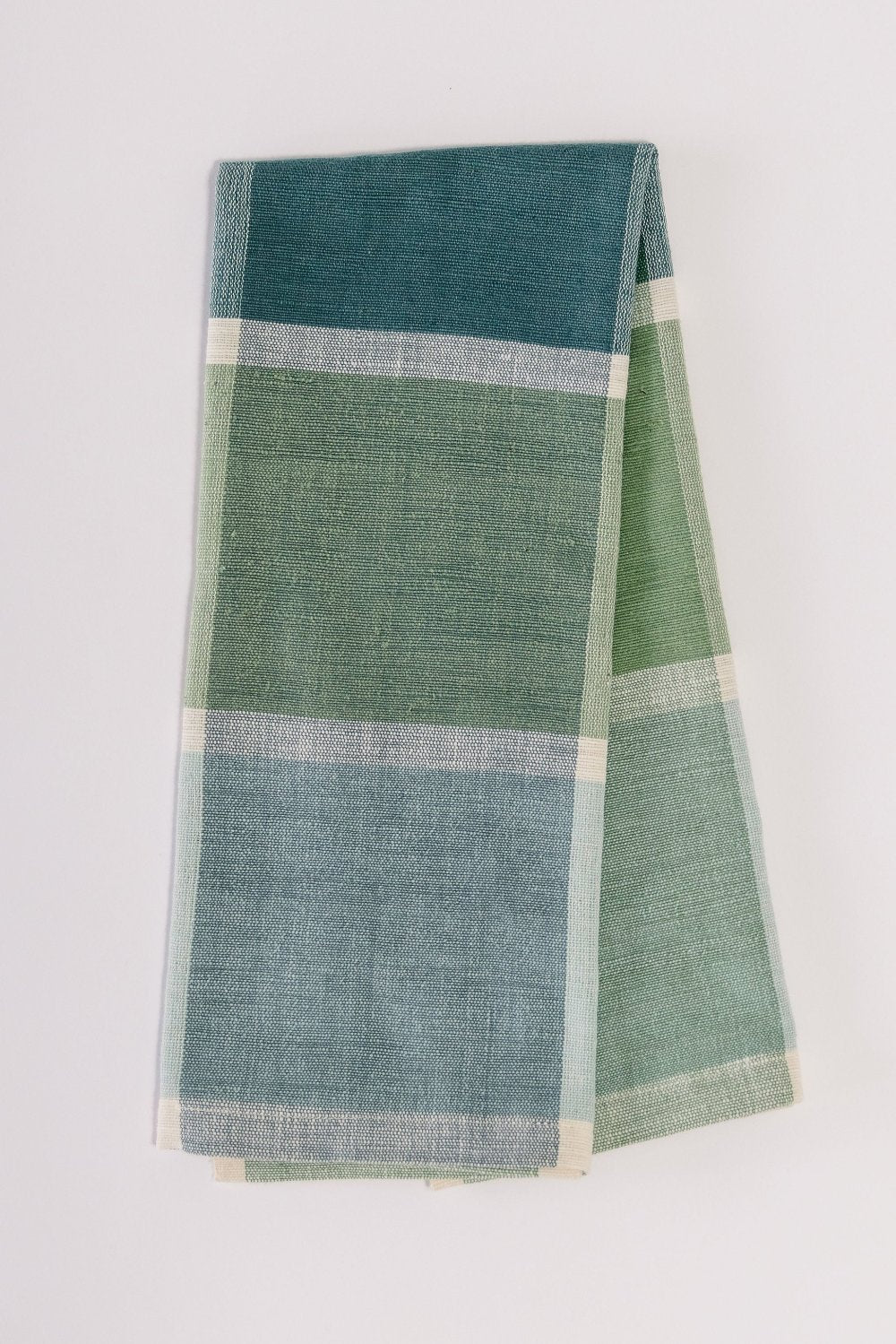 Jane  kitchen towel in flax flat lay