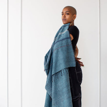 Zenach Throw Blanket Handwoven Ethiopian Cotton - Sustainable, Handcrafted, Cozy and Stylish Home Decor