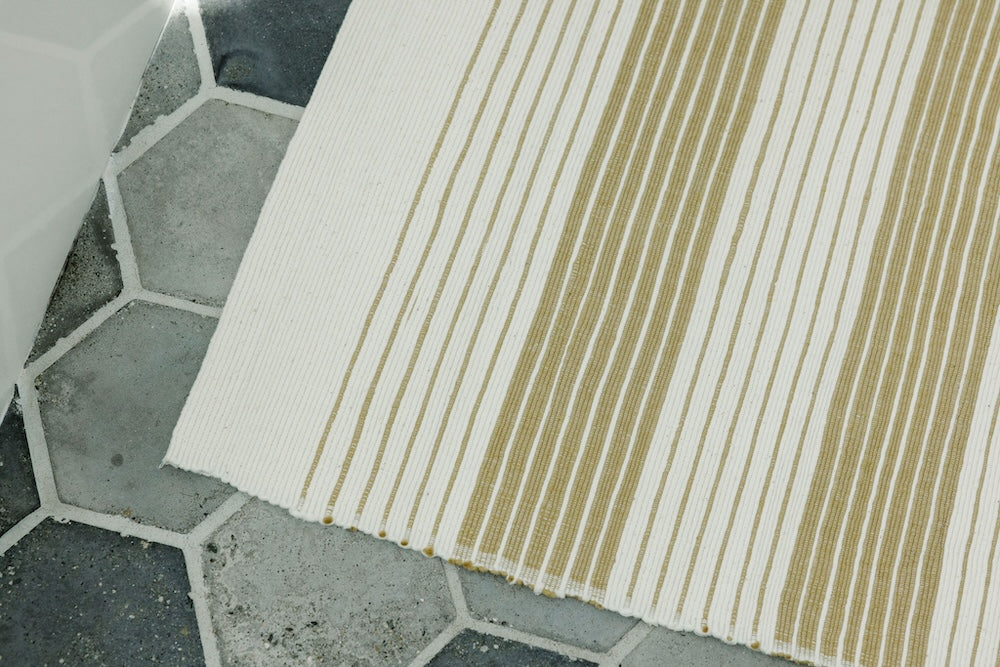 Teka bath mat in beige close up