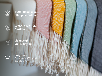 Almaz Handwoven Ethiopian Cotton Hand Towel