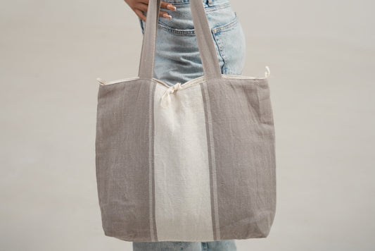 Zihone tote bag held by a model