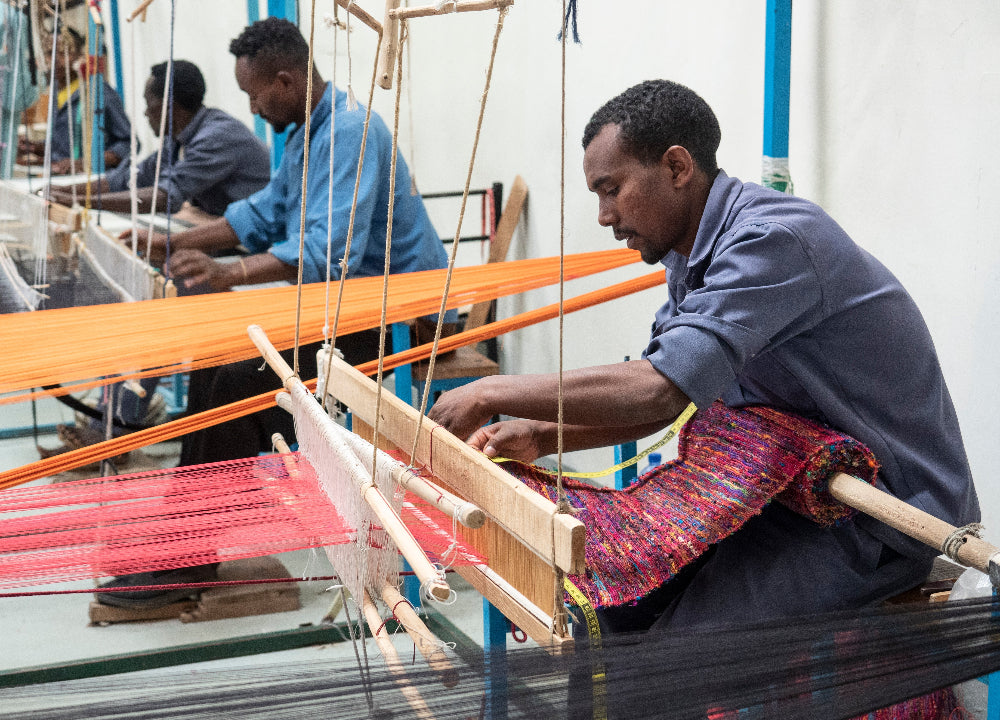 artisan weaving harar table runner