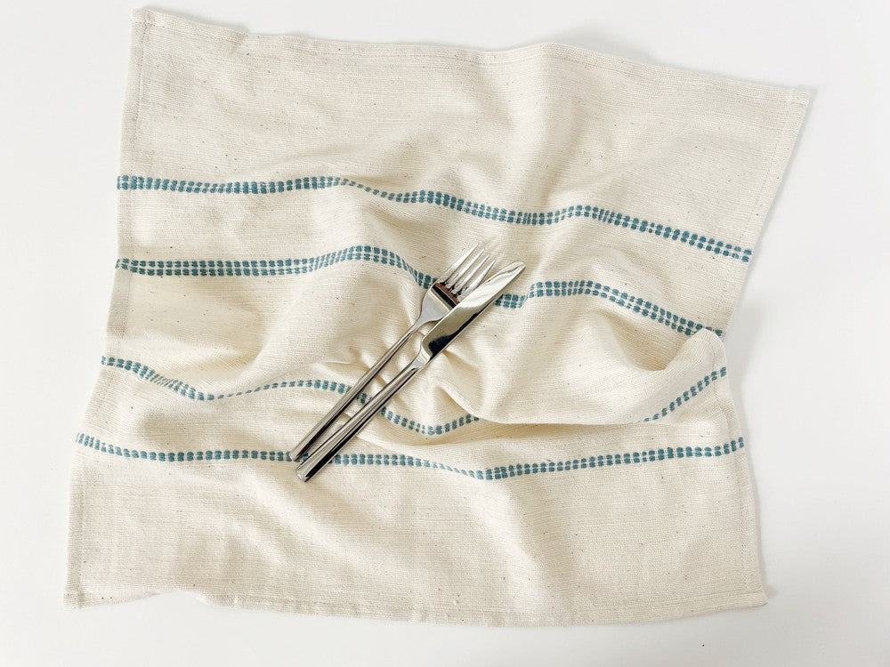 Chamo handwoven Ethiopian cotton Napkins sabahar flax