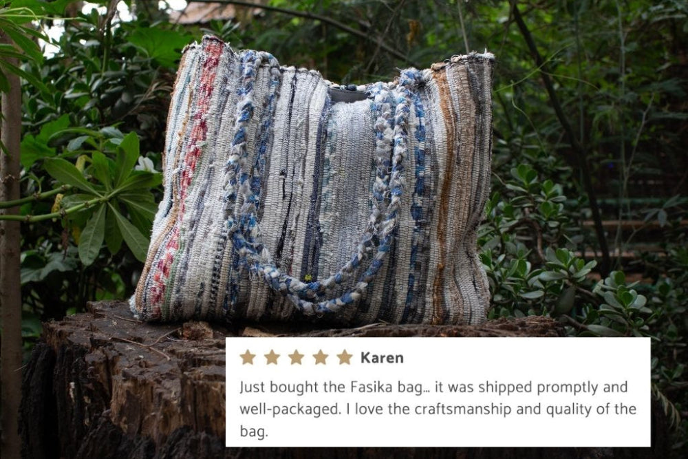 fasika bag in garden with five star customer review