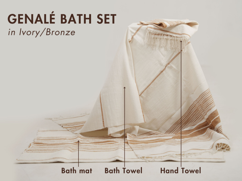 genalé bath set in ivory bronze