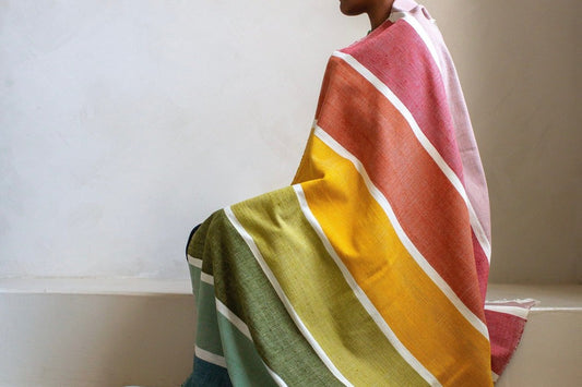 Kalam handwoven Ethiopian cotton beach towel sabahar 