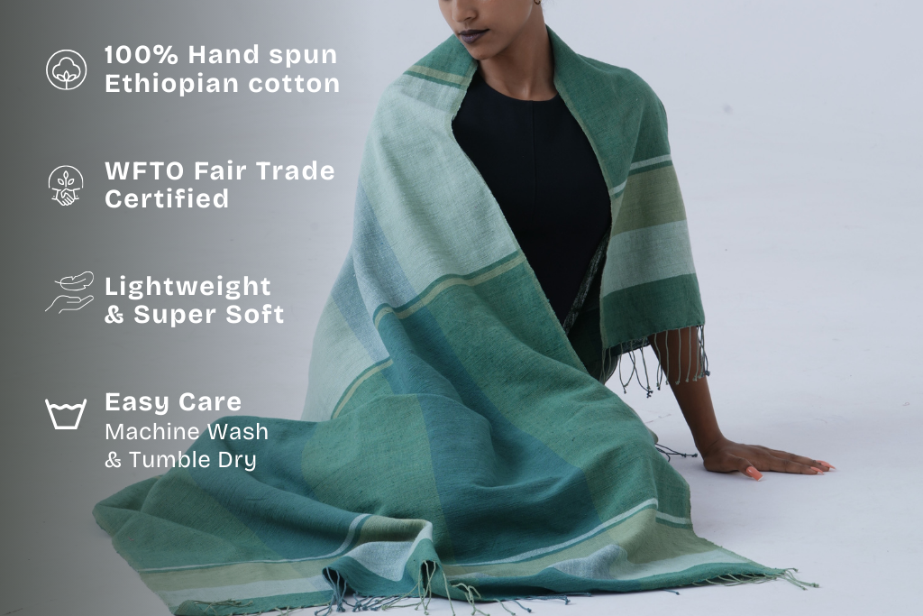 mareb towel in teal with key features