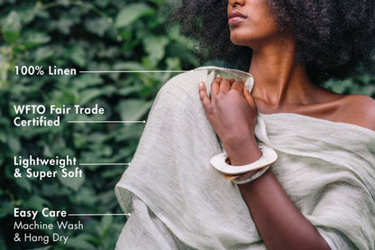 mariam linen scarf with key features