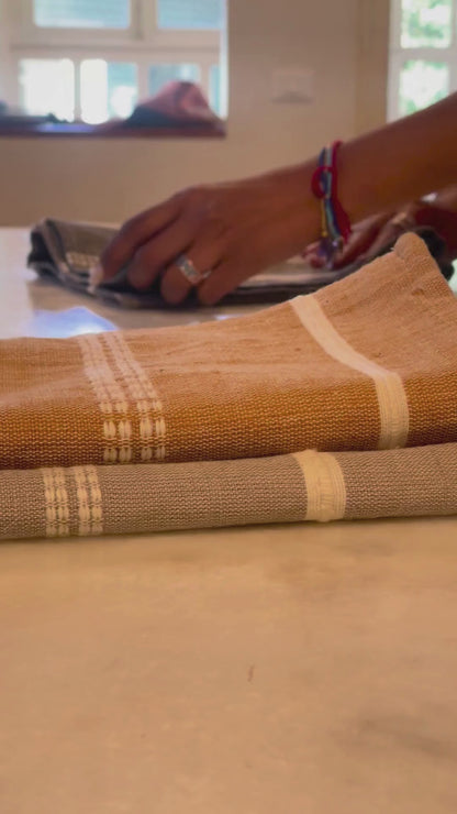 Zenach Handwoven Ethiopian Cotton Napkins | Set of 2